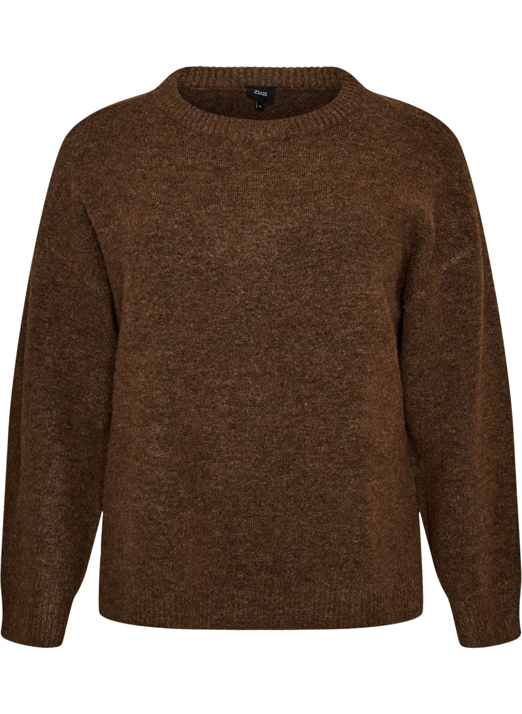 Losgebreide blouse met alpaca en wol
