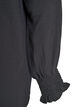 Blouse met smockmanchetten en V-hals, Grijs, Packshot image number 3