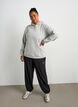 Hoodie met geborduurd motief, Grijs, Model image number 1