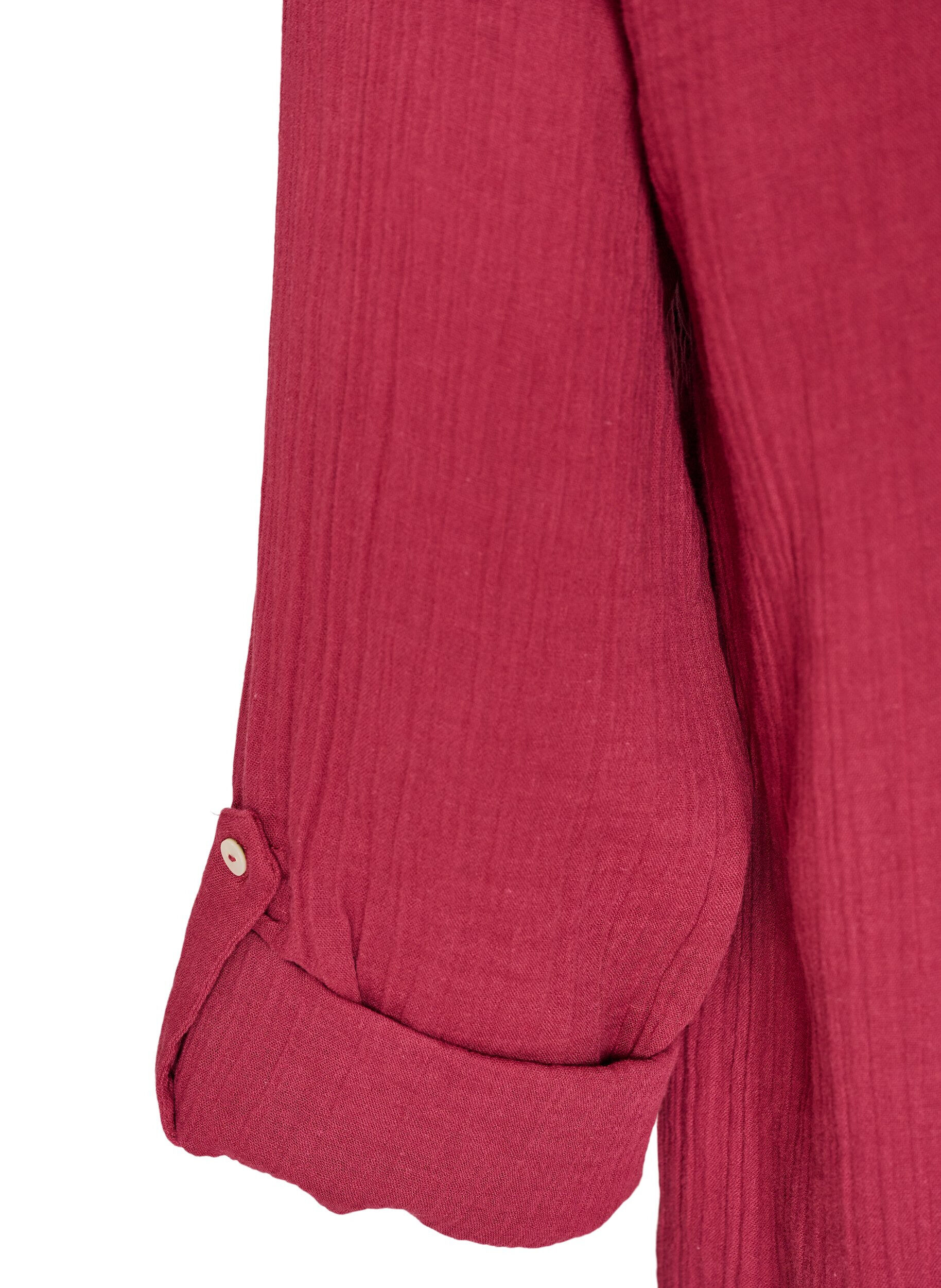 ZizziBlouse in katoenen mousseline met broderie anglaise, Rood, Packshot image number 3