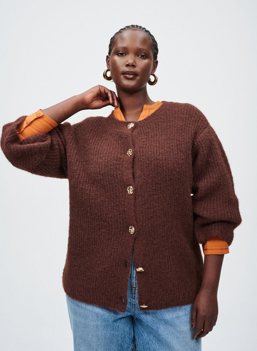 Blouse met verticale strepen, Pumpkin Spice, Image