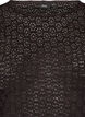 Blouse met ajourpatroon en lange mouwen, Zwart, Packshot image number 2