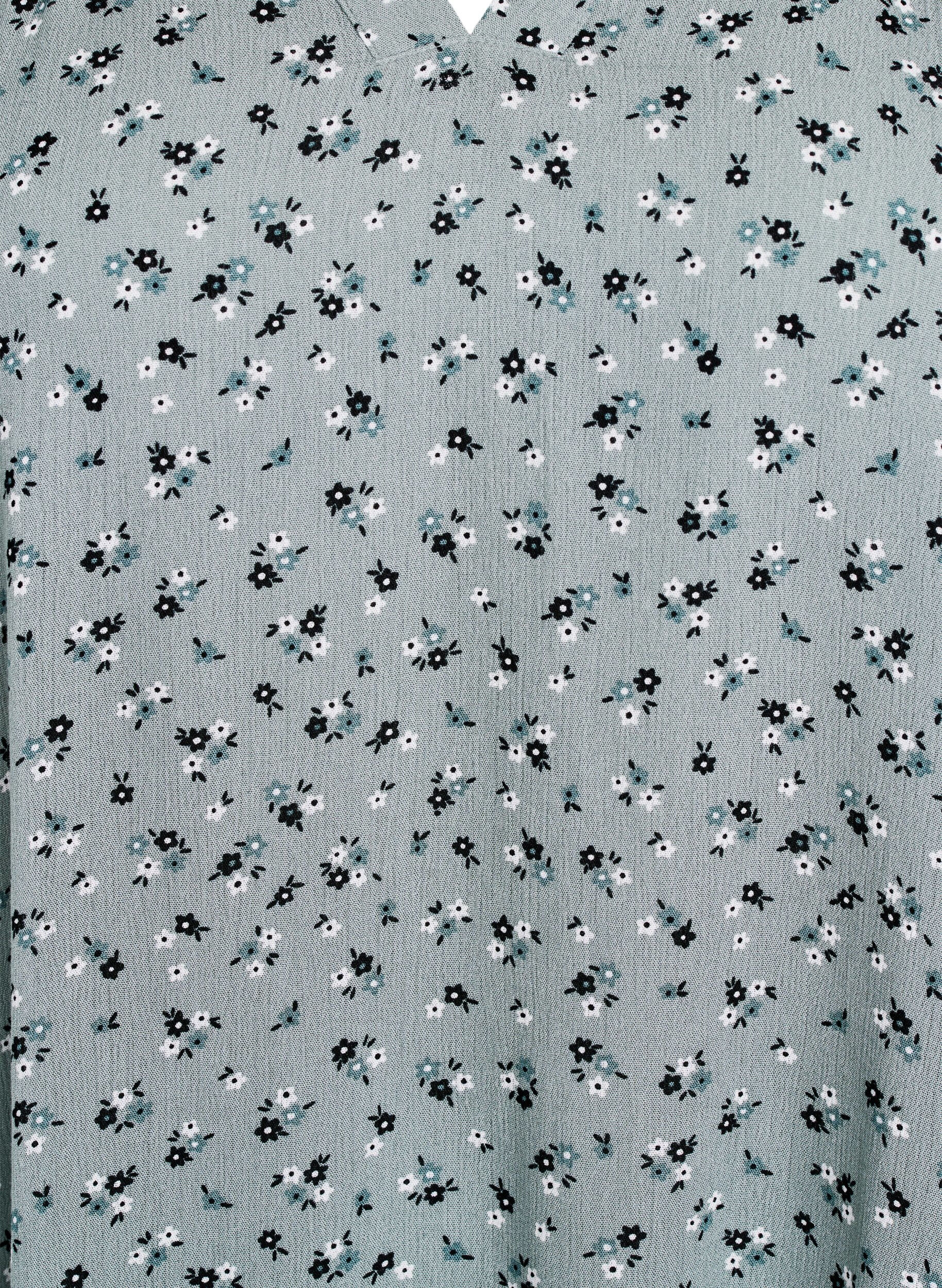 ZizziTunic met bloemenprint en 3/4 mouwen, Groen, Packshot image number 2