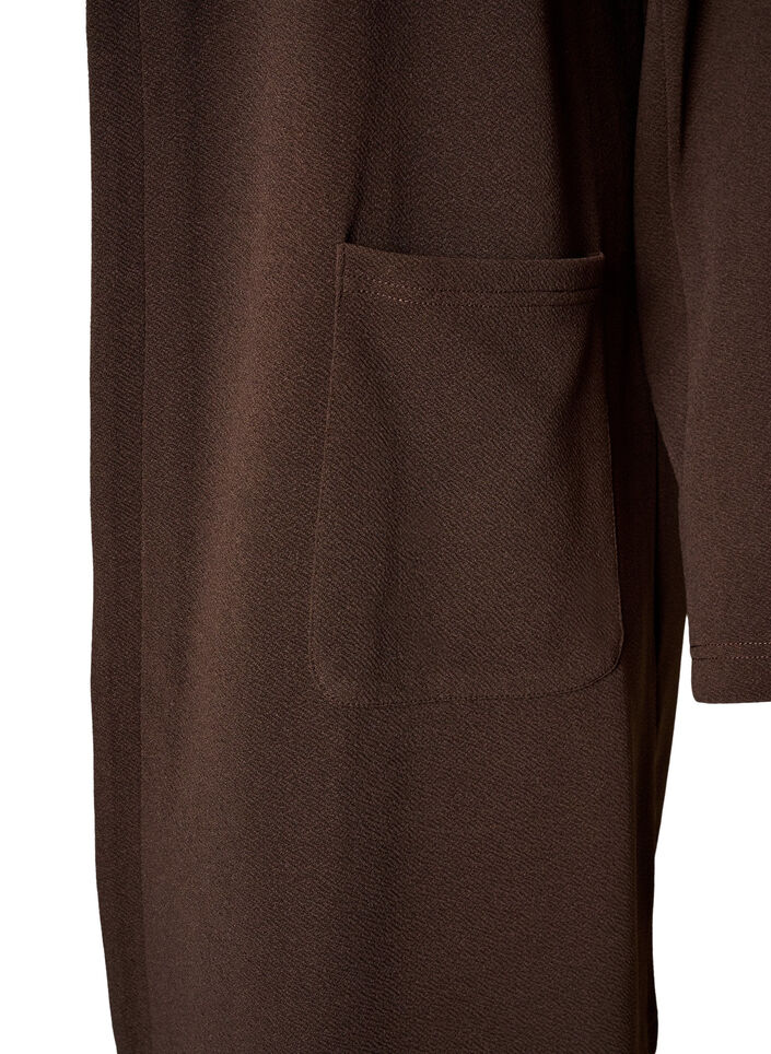 Lange jas met zakken, Bruin, Packshot image number 3