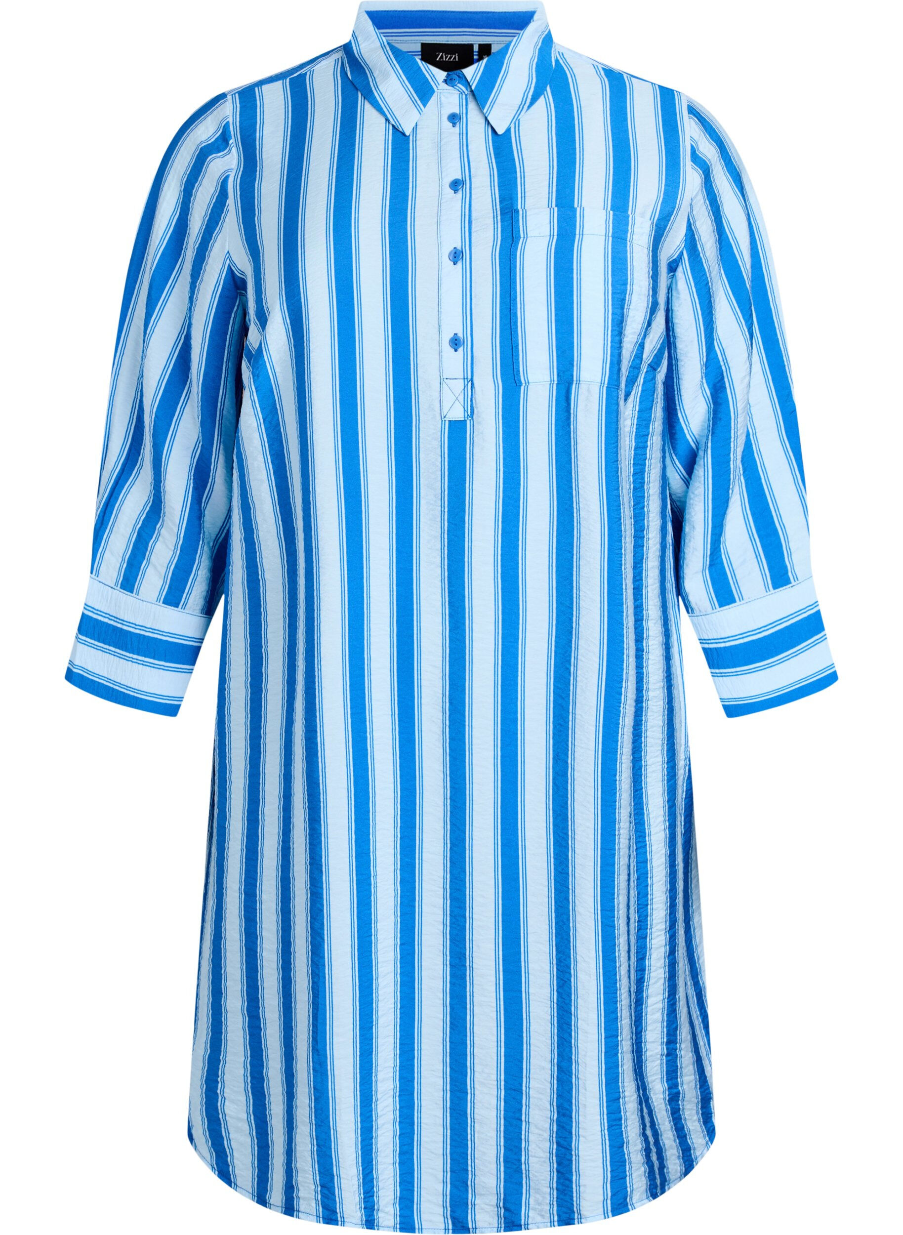 Korte jurk met kraag en borstzak