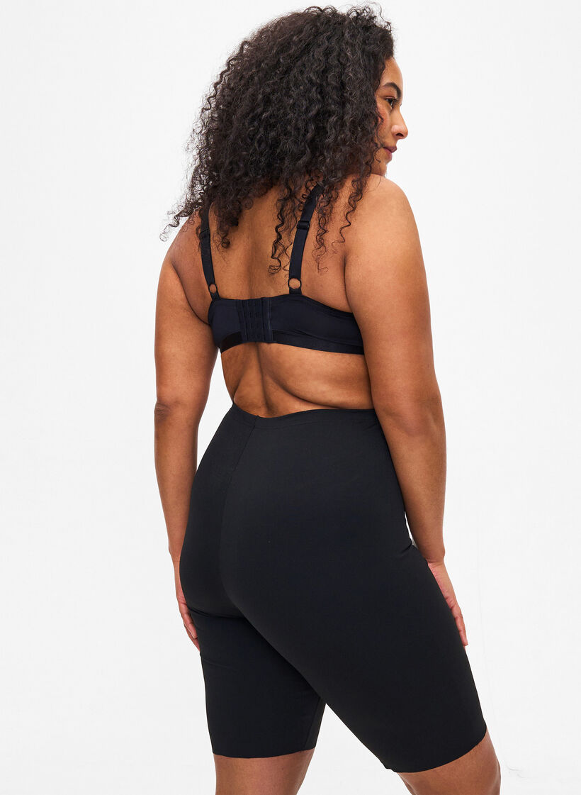 Lange, lichte shapewear korte broek, Black, Model