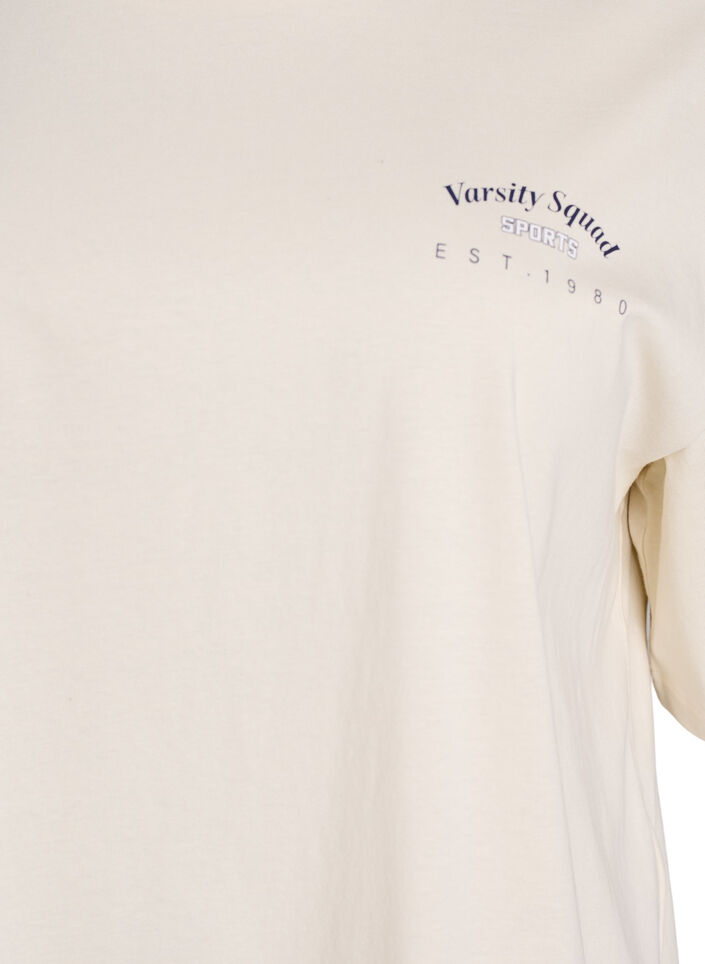 Oversized T-shirt met rugprint, Beige, Packshot image number 2