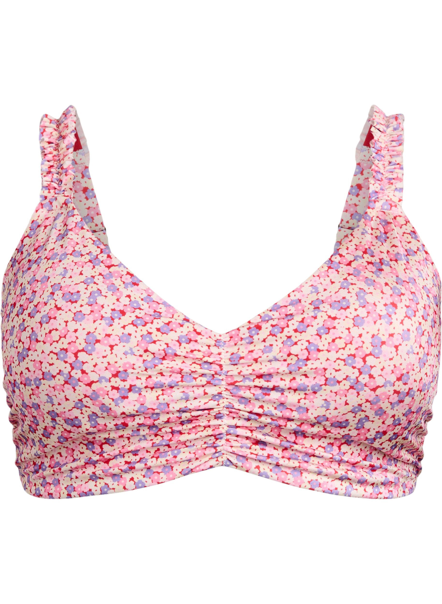 Bloemetjes bikini top met afneembare vulling