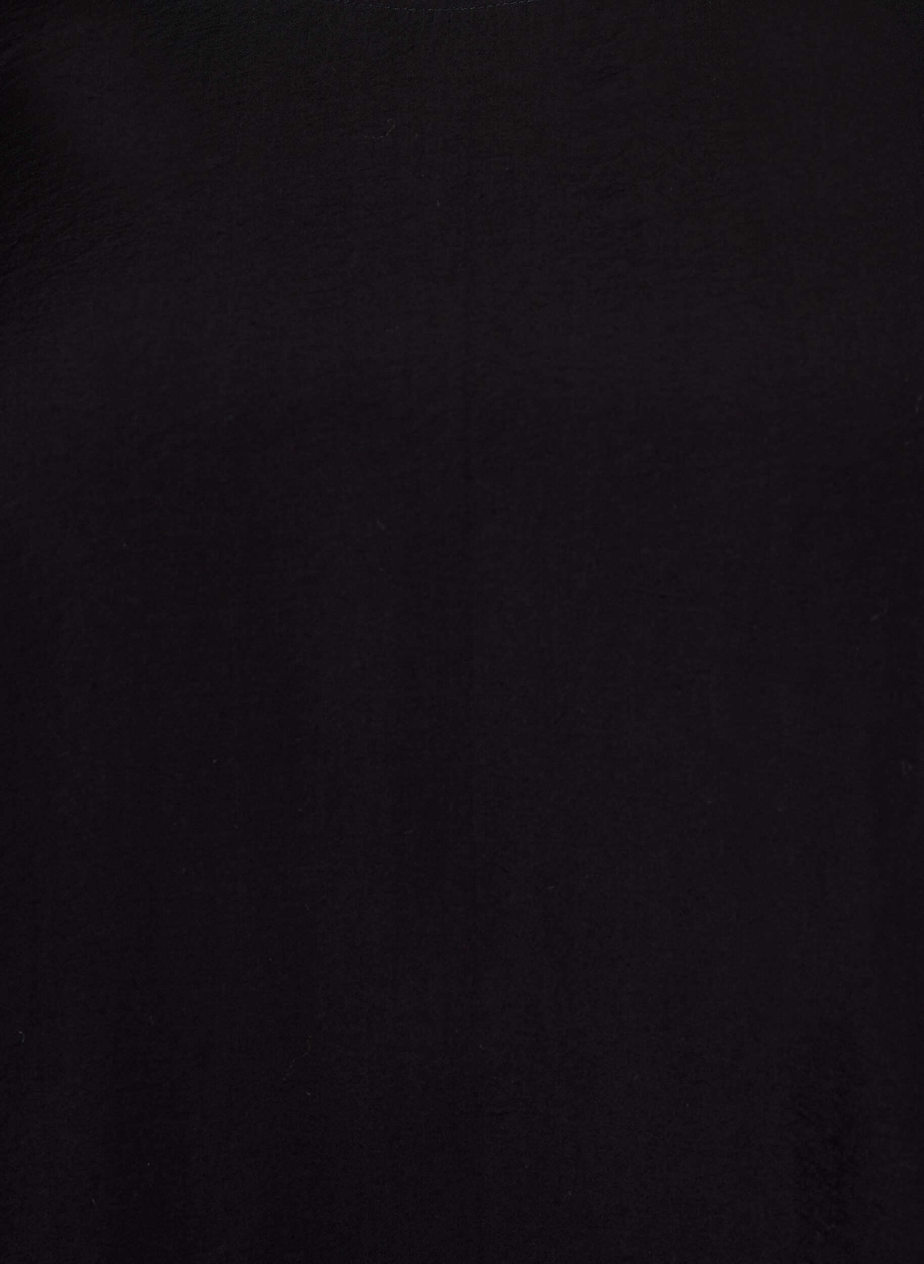 ZizziBlouse met korte mouwen en elastische zoom, Zwart, Packshot image number 2