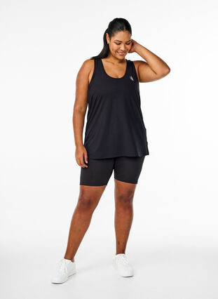 ZizziSporttop met kruisband op de rug, Black, Model image number 1