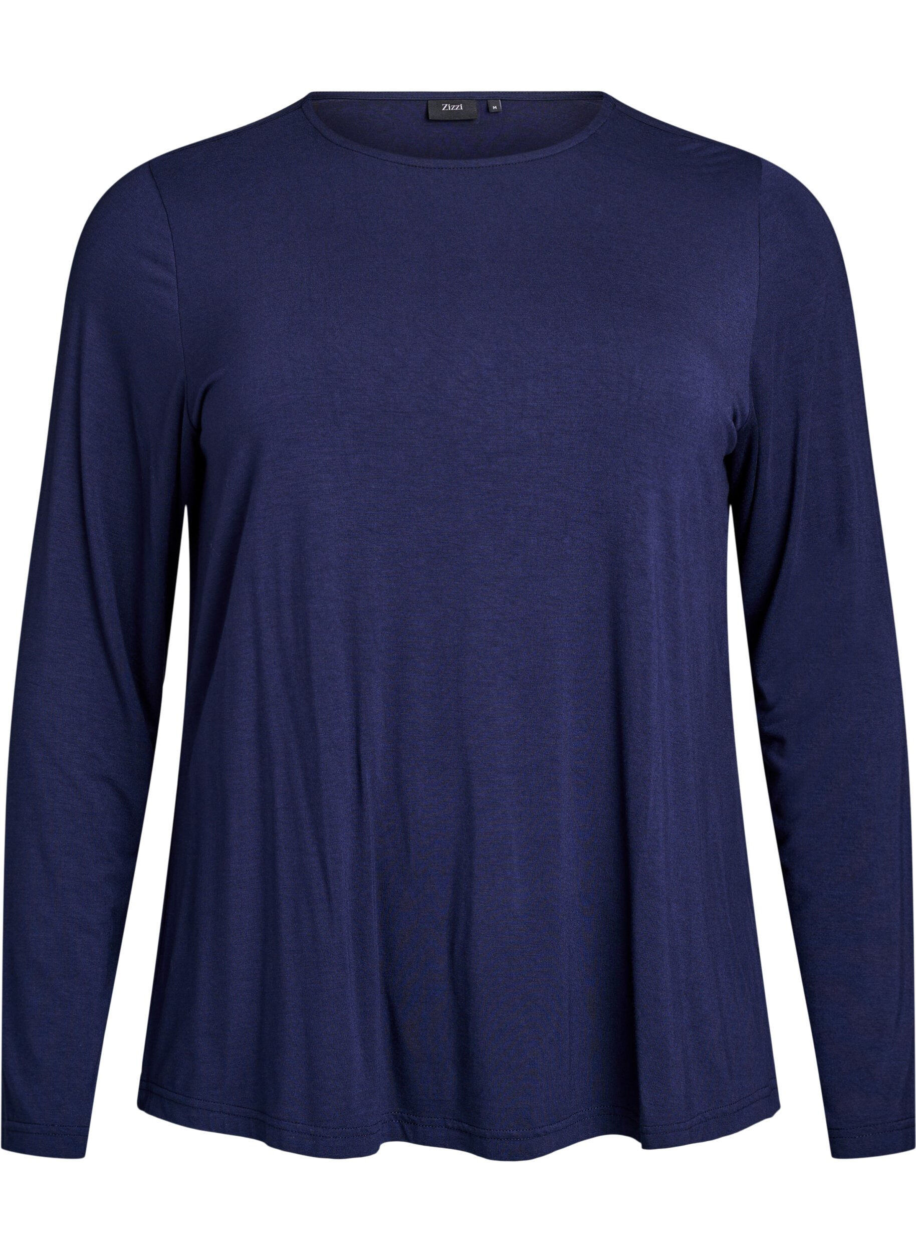 Blouse met lange mouwen in een effen kleur