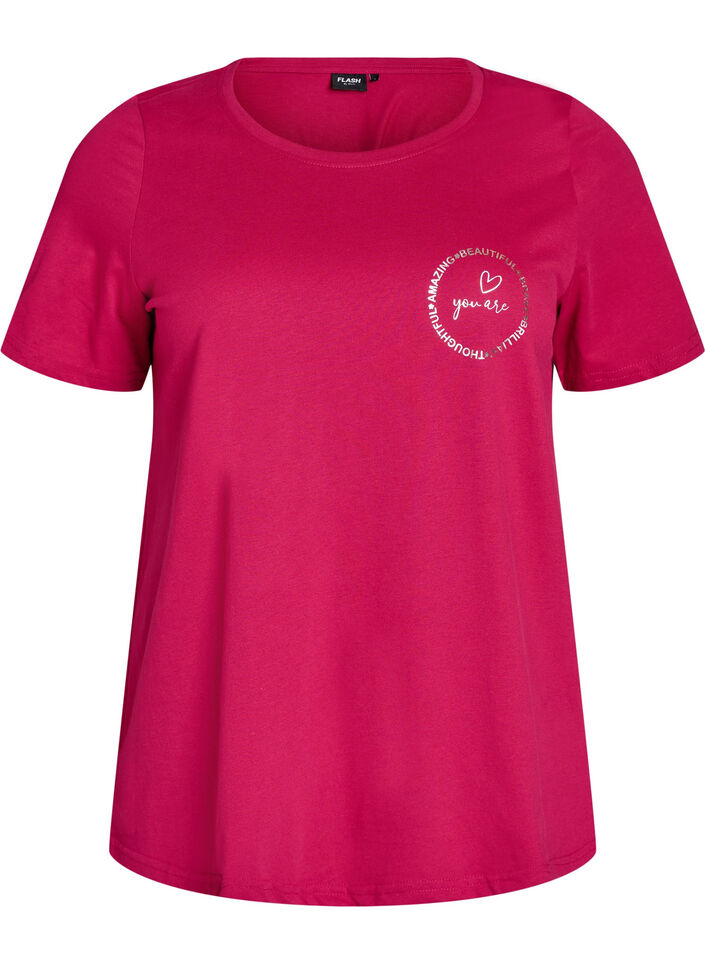 T-shirt met print, Rood, Packshot image number 0