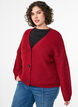 V-hals cardigan van breisel, Rood, Model image number 0