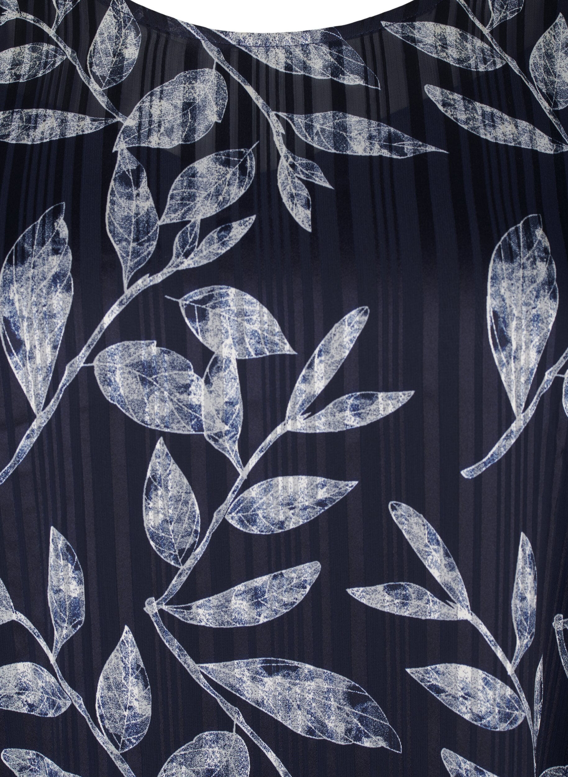 ZizziKorte jurk met print en een ronde hals, Ev.Blue Flower AOP, Packshot image number 2