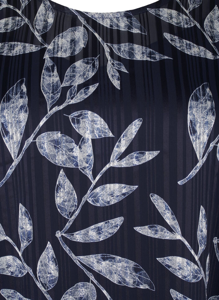 Korte jurk met print en een ronde hals, Ev.Blue Flower AOP, Packshot image number 2