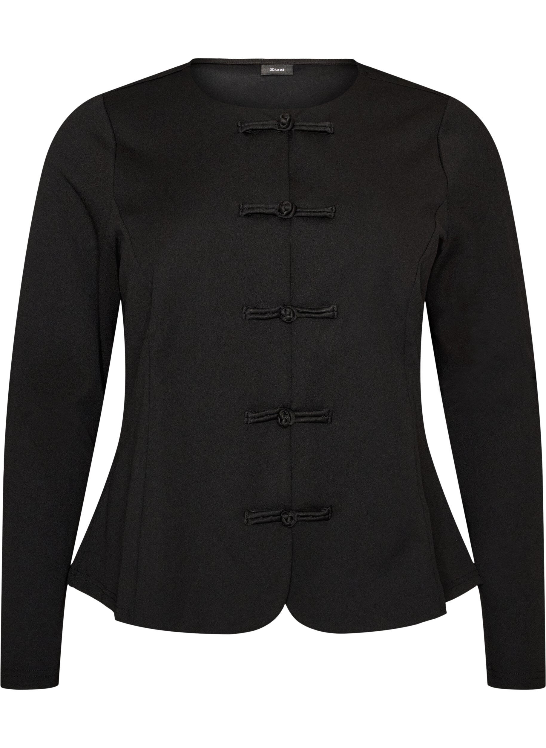 Strakzittend cardigan met knoopsluitingen