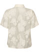 Transparante blouse met bloemenprint, Beige, Packshot image number 1