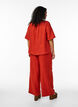 Losse broek met elastische tailleband en zakken, Rood, Model image number 1