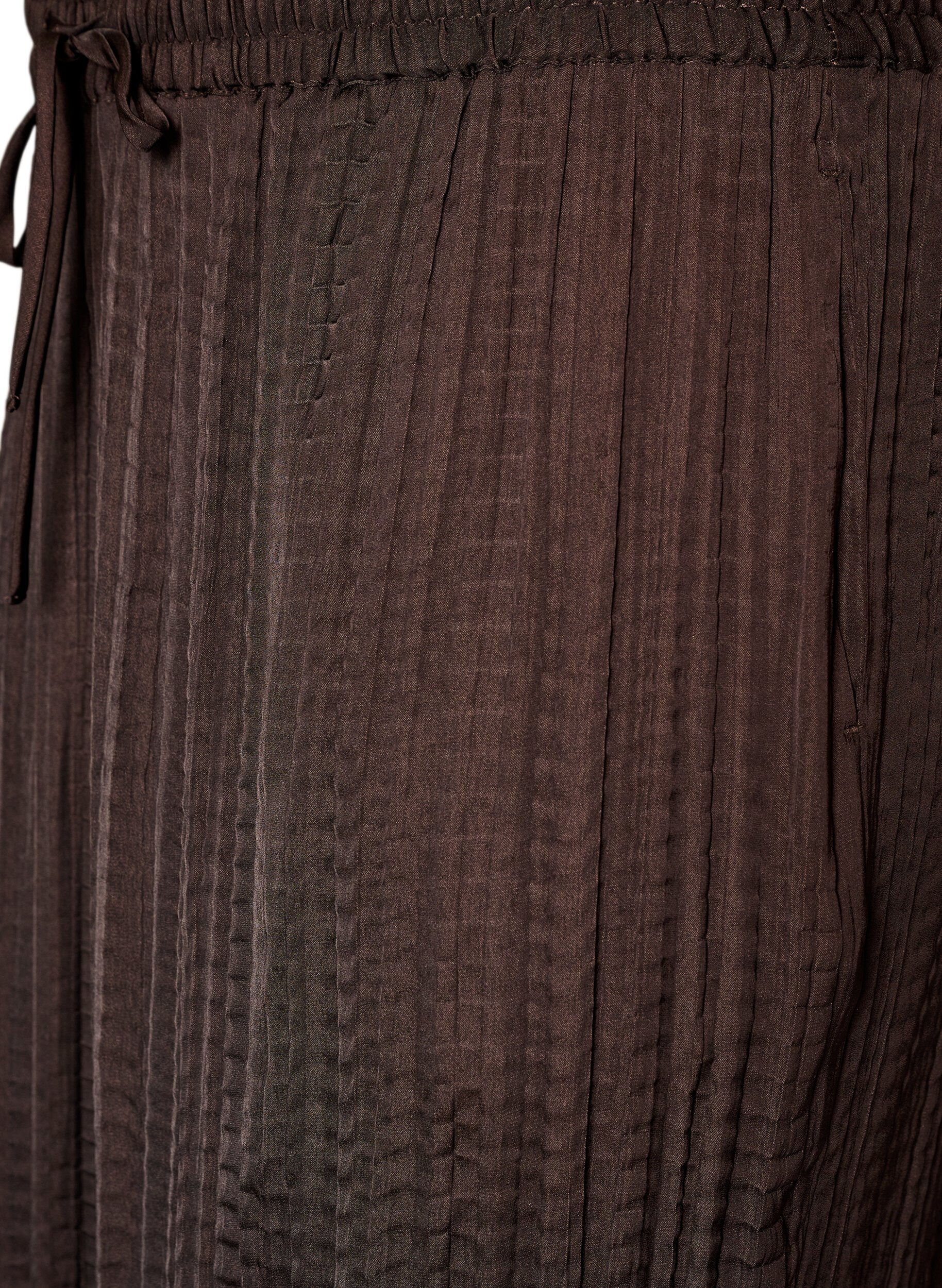 ZizziBallonbroek met structuur en elastische taille, Bruin, Packshot image number 2