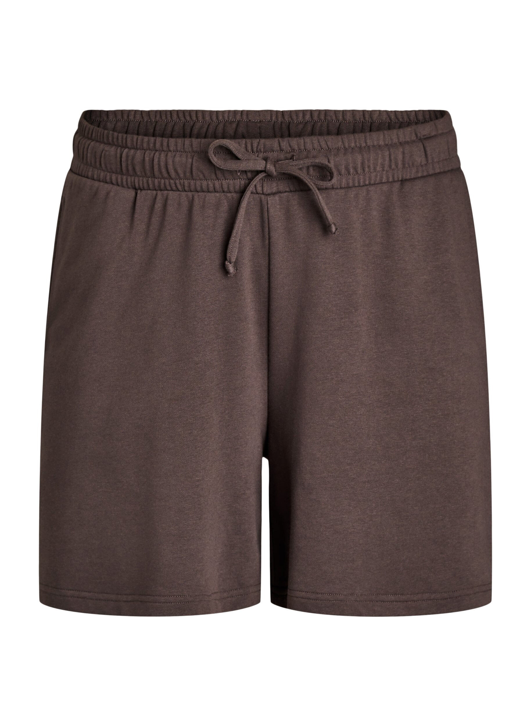 High-waist sweatshorts met zakken