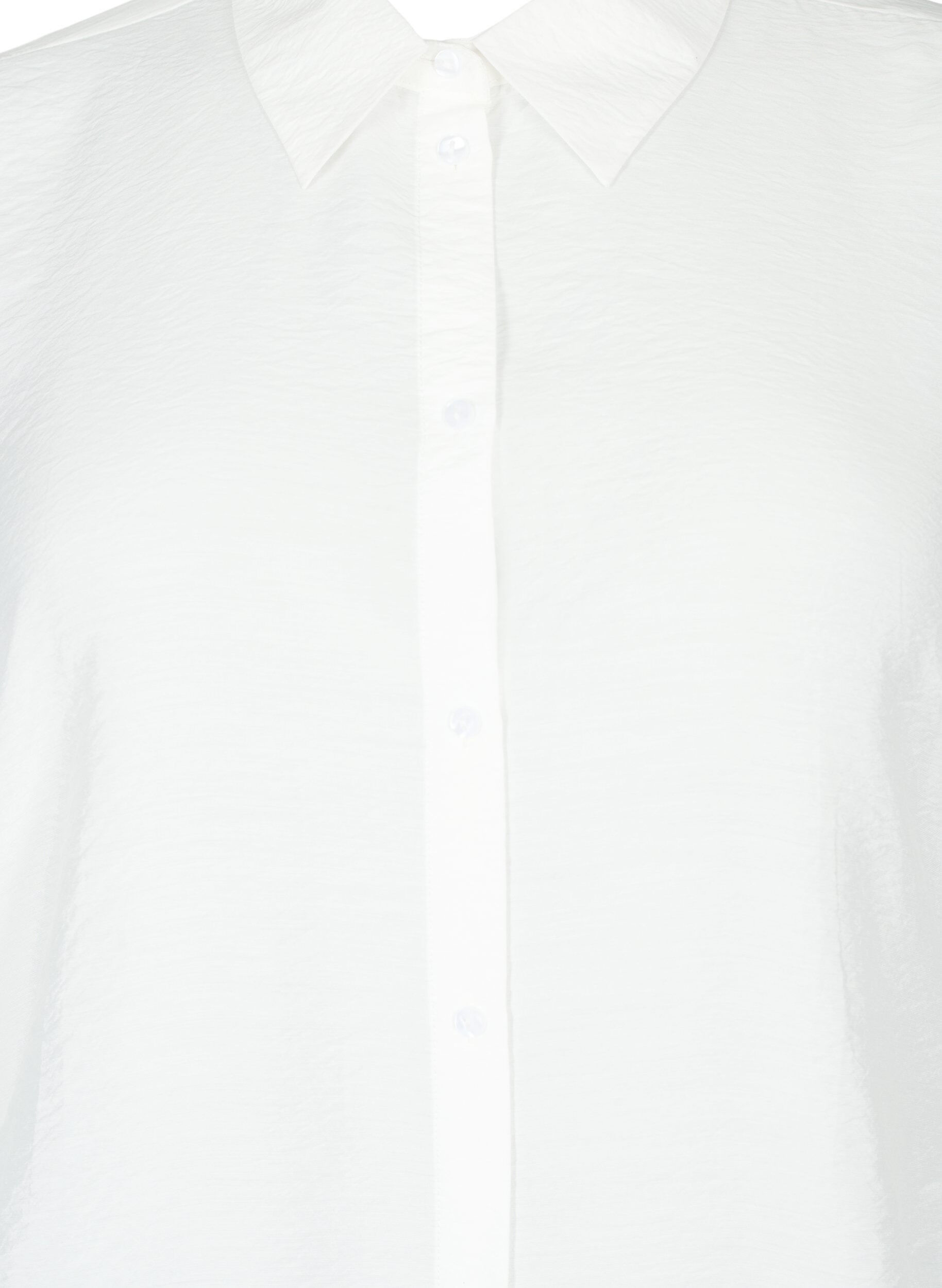 ZizziShirt van viscose met ruches, Bright White, Packshot image number 2