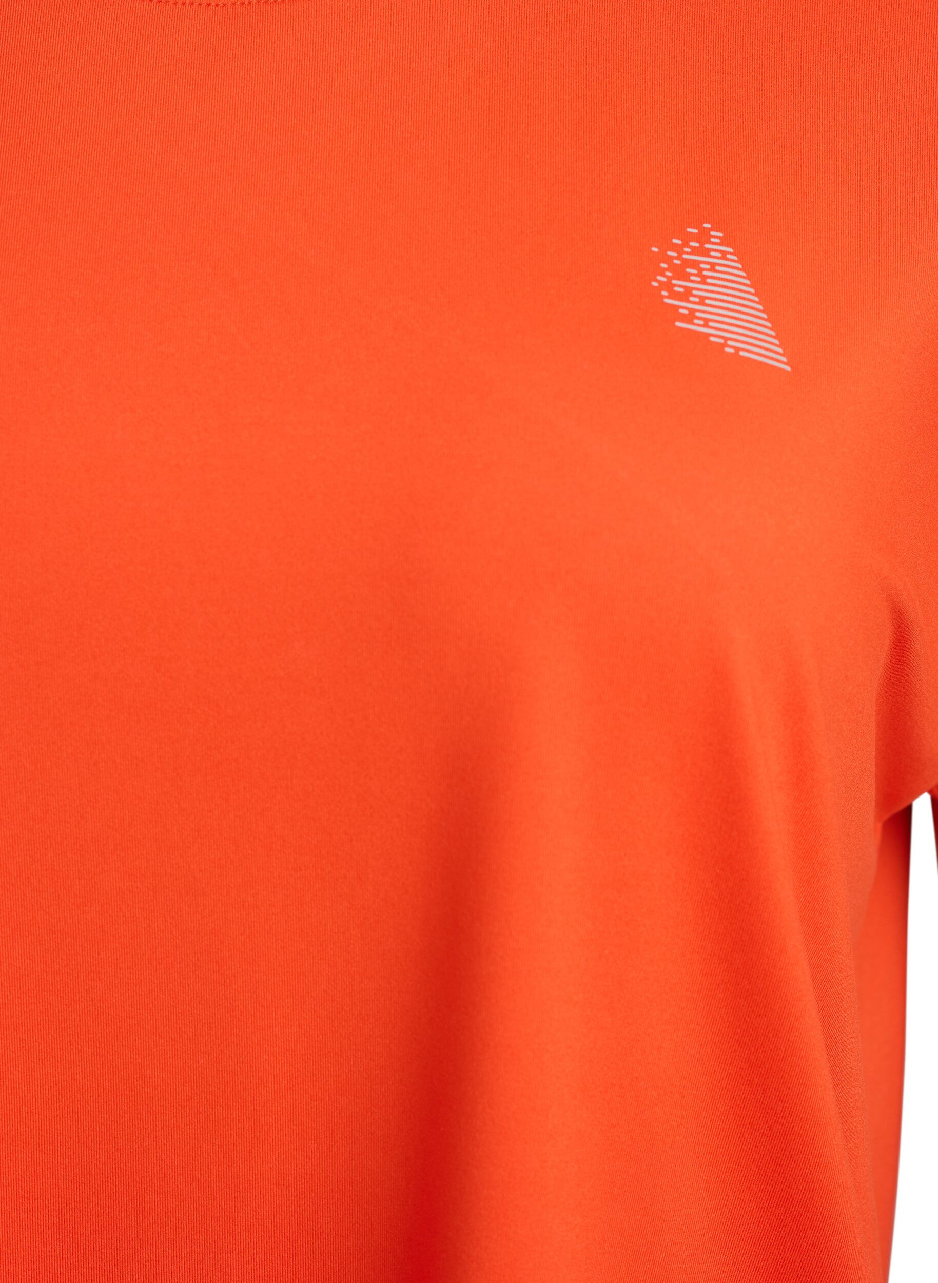 ZizziEffen gekleurd trainingsshirt, Oranje, Packshot image number 2