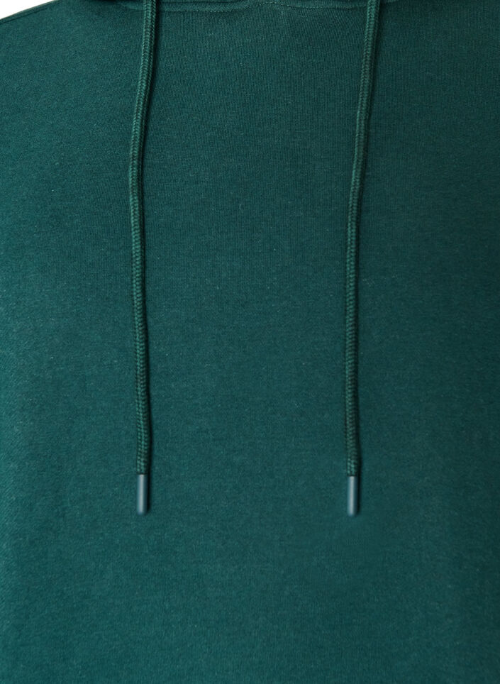 Sweatshirt jurk met capuchon en zakken, Groen, Packshot image number 2