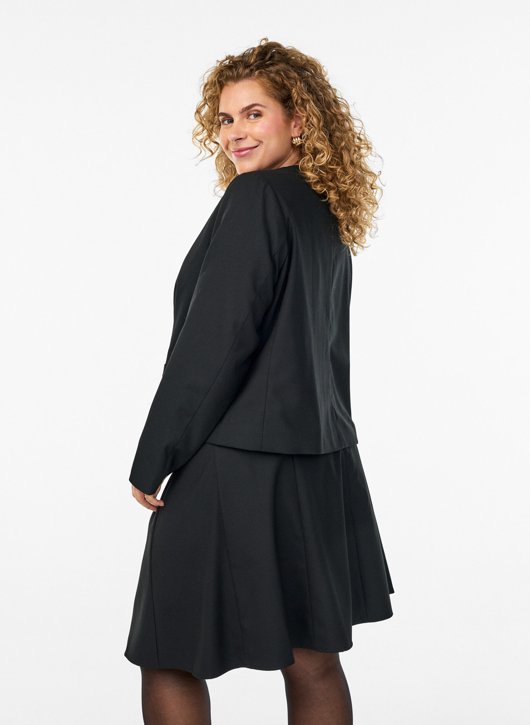 ZizziKorte A-lijn rok, Zwart, Model image number 2