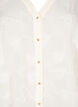 Shirtblouse met korte mouwen en 3D-bloeimeffect, Beige, Packshot image number 2