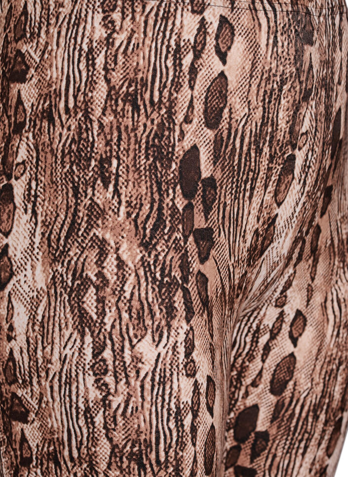 Viscose leggings met zebraprint, Bruin, Packshot image number 2