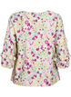 Blouse met ruches en bloemenprint, Vanille, Packshot image number 1