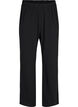 Flared broek met elastiek in de taille, Zwart, Packshot image number 0
