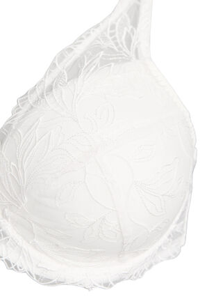 ZizziGevoerde kanten beha met beugel, Wit, Packshot image number 2