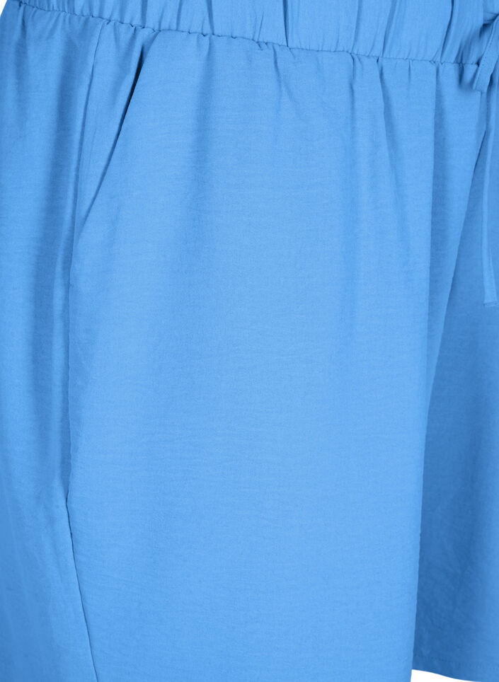 Korte broek met zakken en elastische tailleband, Blauw, Packshot image number 2