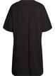 T-shirtjurk van jersey met zijsplitten, Zwart, Packshot image number 1