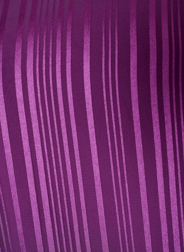 Gestreepte blouse met ballonvorm, Paars, Packshot image number 2