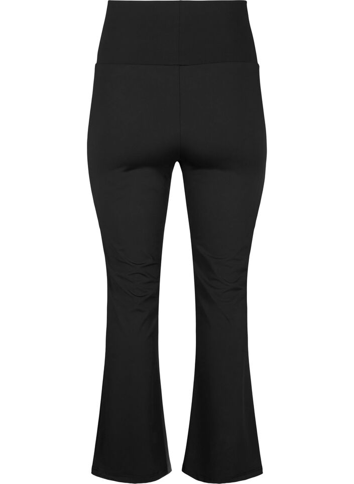 Uitlopende trainingsbroek met hoge taille, Black, Packshot