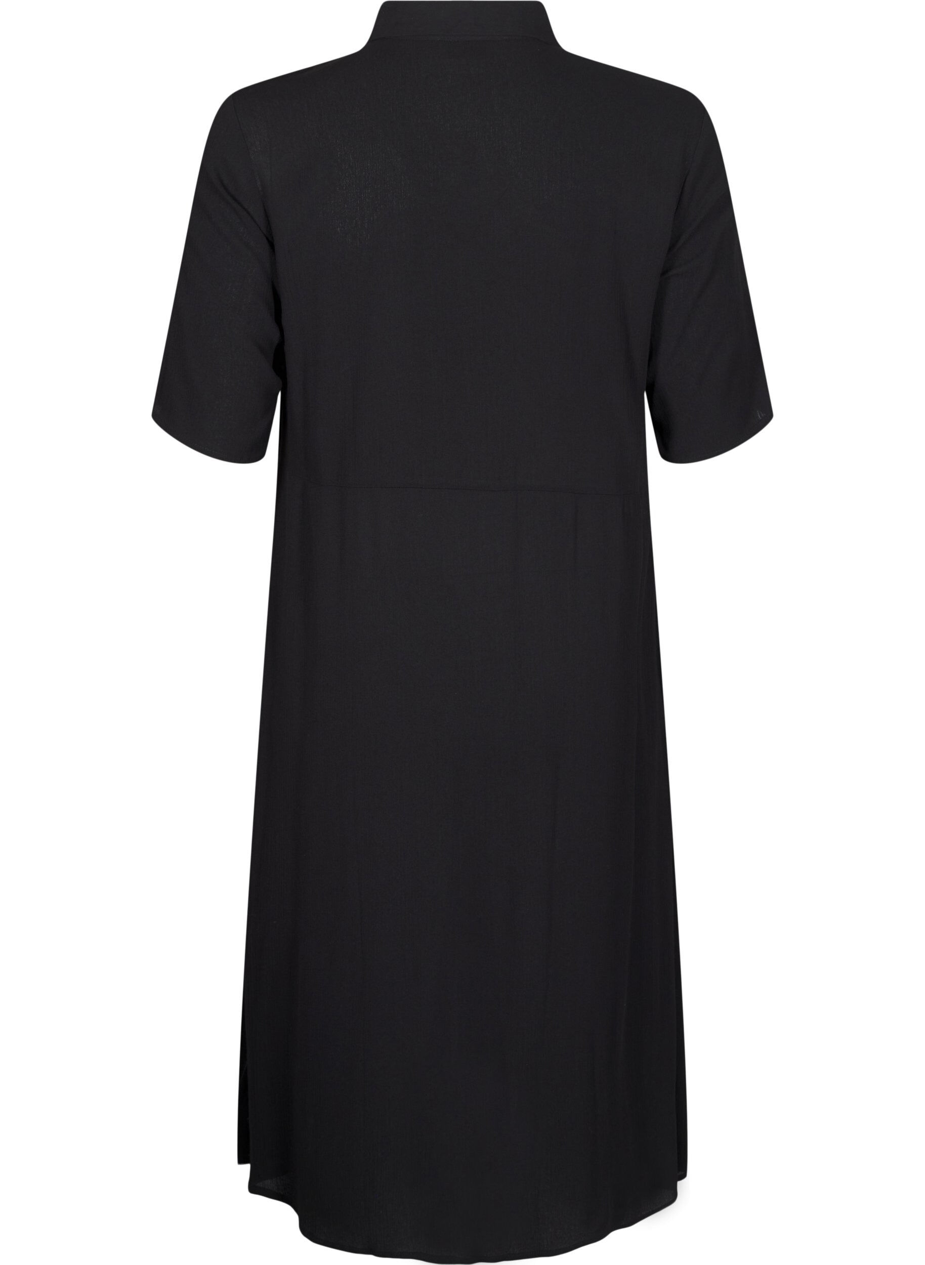 ZizziMidi shirtjurk met korte mouwen, Zwart, Packshot image number 1
