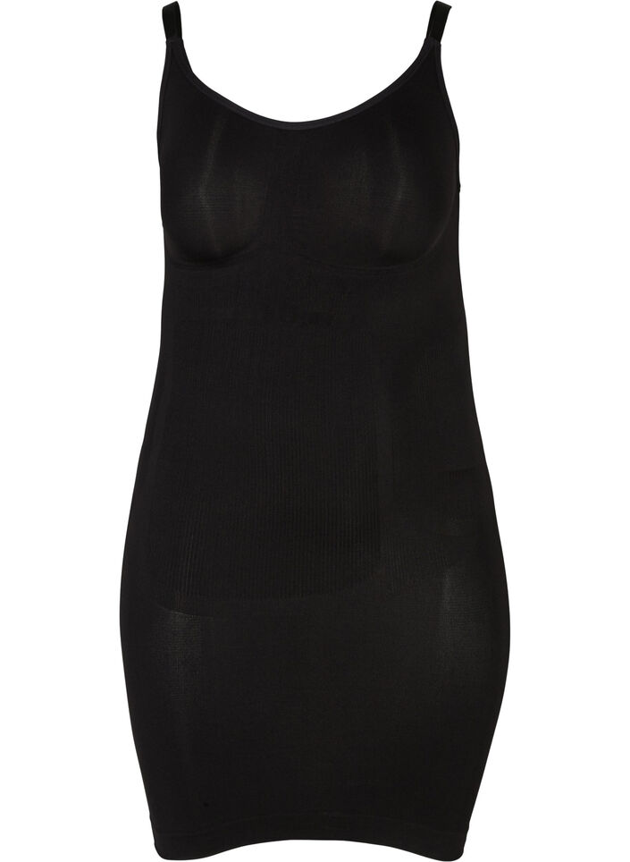 Shapewear jurk met dunne bandjes, Black, Packshot