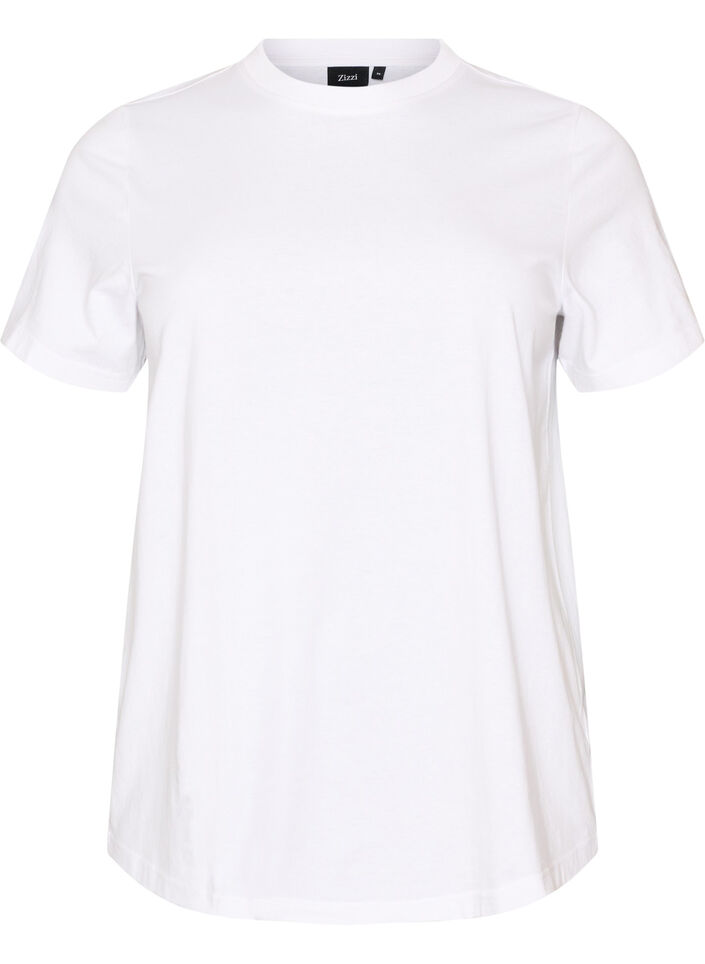 Katoenen T-shirt met print, Wit, Packshot image number 0
