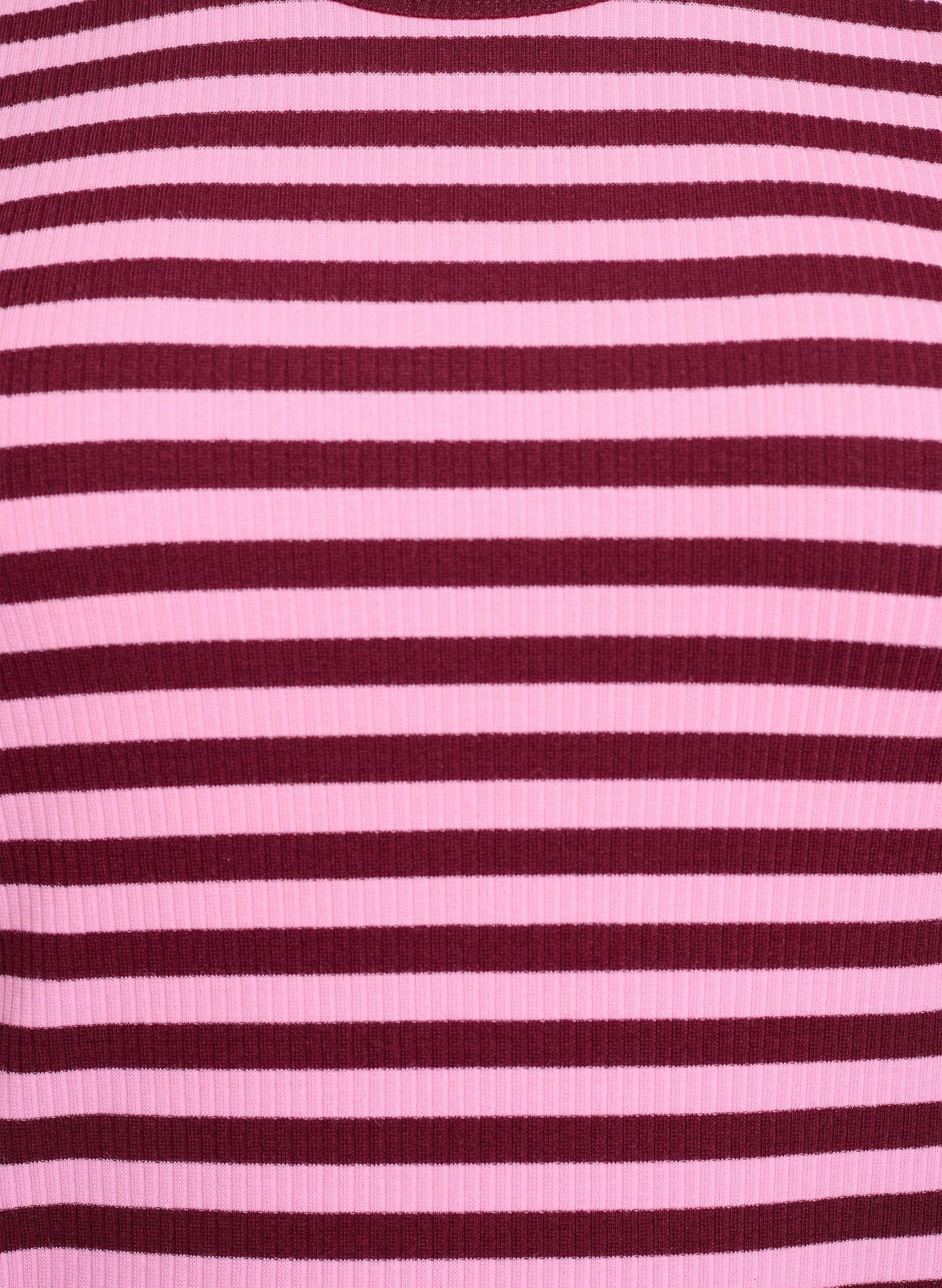 ZizziKnie-jurk van ribgebreide jersey in T-shirt stijl, Donker Bordeaux, Packshot image number 2