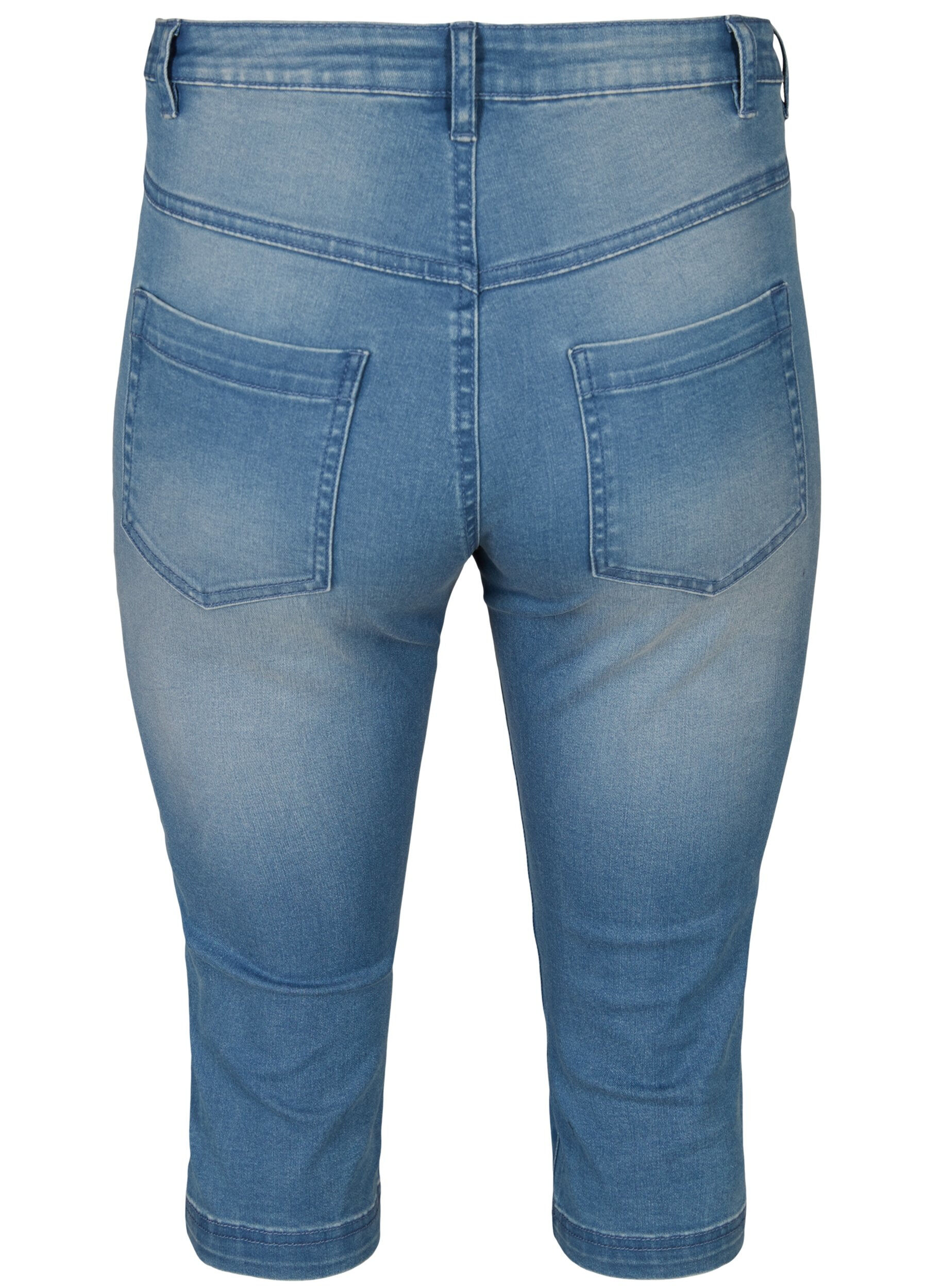 ZizziHigh waist Amy capri jeans met super slim fit, Blauw, Packshot image number 1