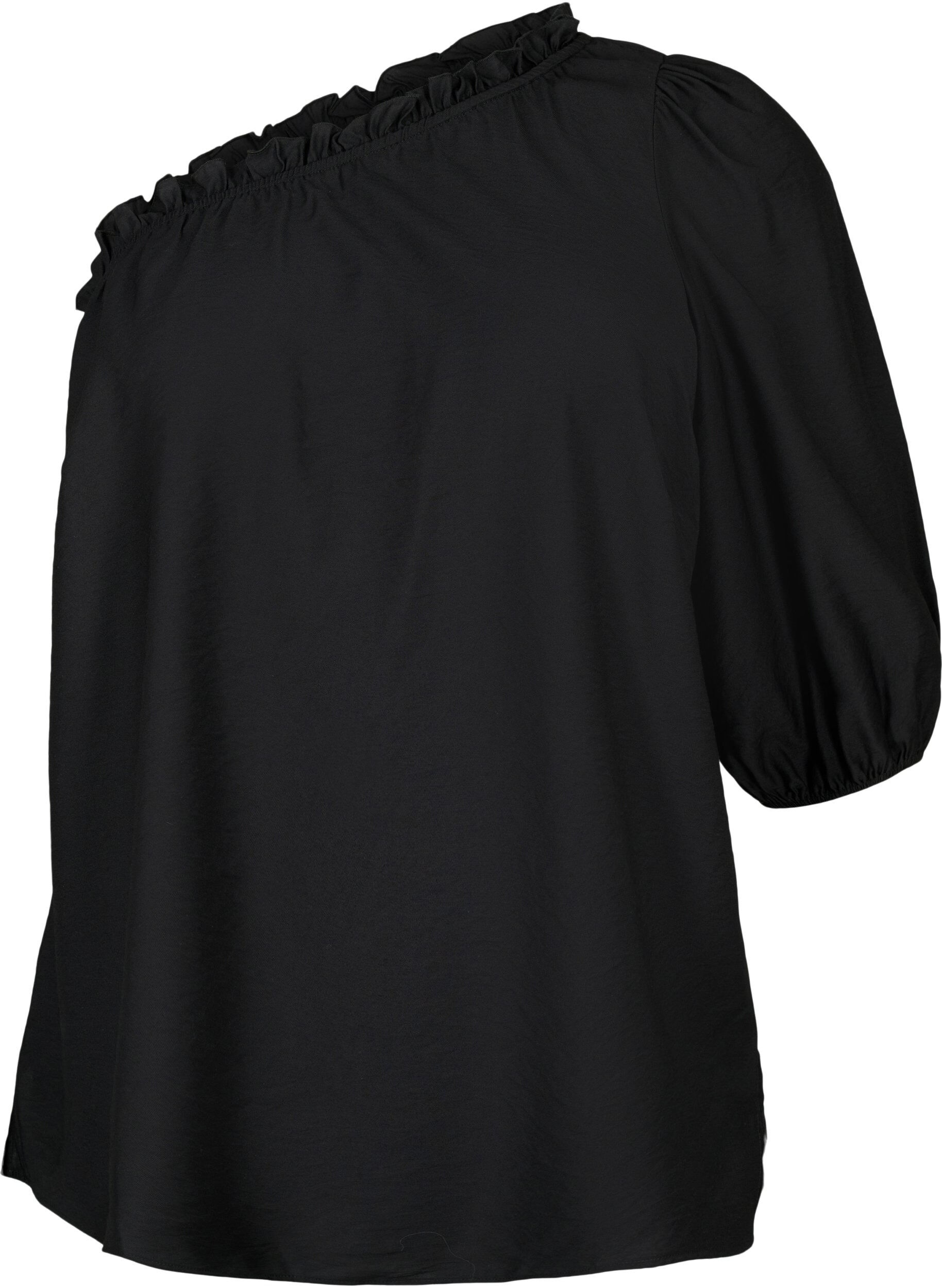 One-shoulder blouse in viscose