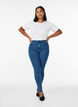 Amy super slim fit jeans met hoge taille, Blauw, Model image number 0