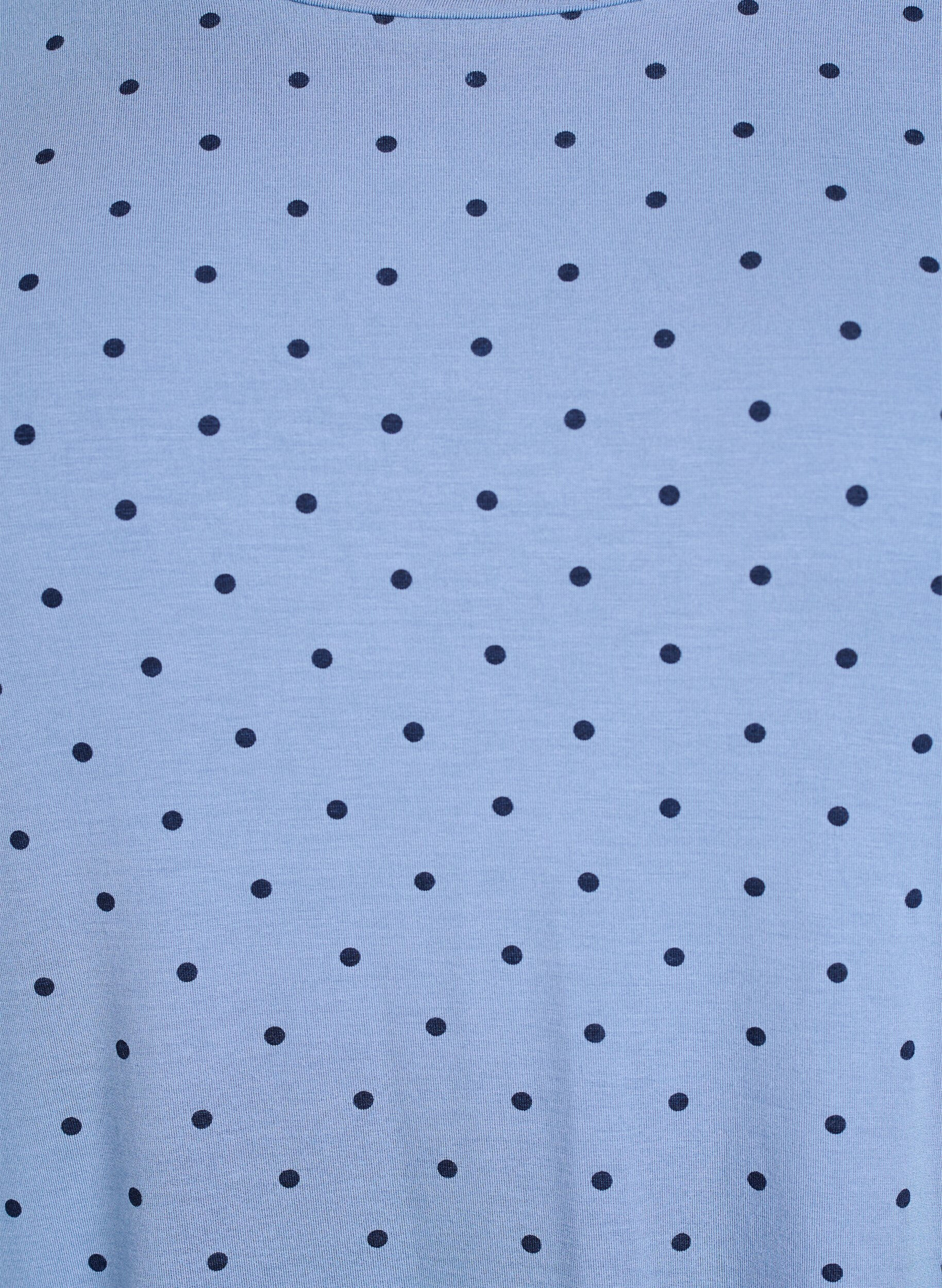 ZizziNachtblouse in modal met lange mouwen, Blauw, Packshot image number 2