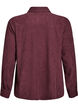 Overhemdblouse met lange mouwen in corduroy, Donker Bordeaux, Packshot image number 1