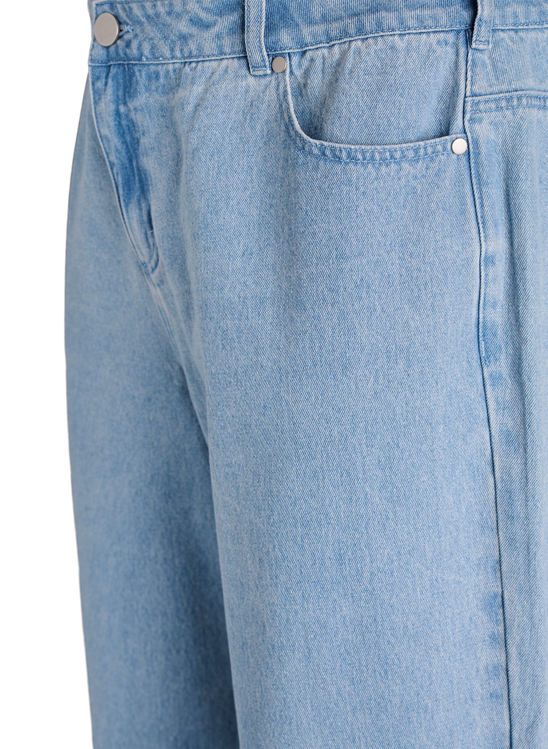 ZizziMyra jeans met wide fit en bloemendetails, Blauw, Packshot image number 2