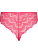 Braziliaans slipje van kant met normale taille, Roze, Packshot image number 1