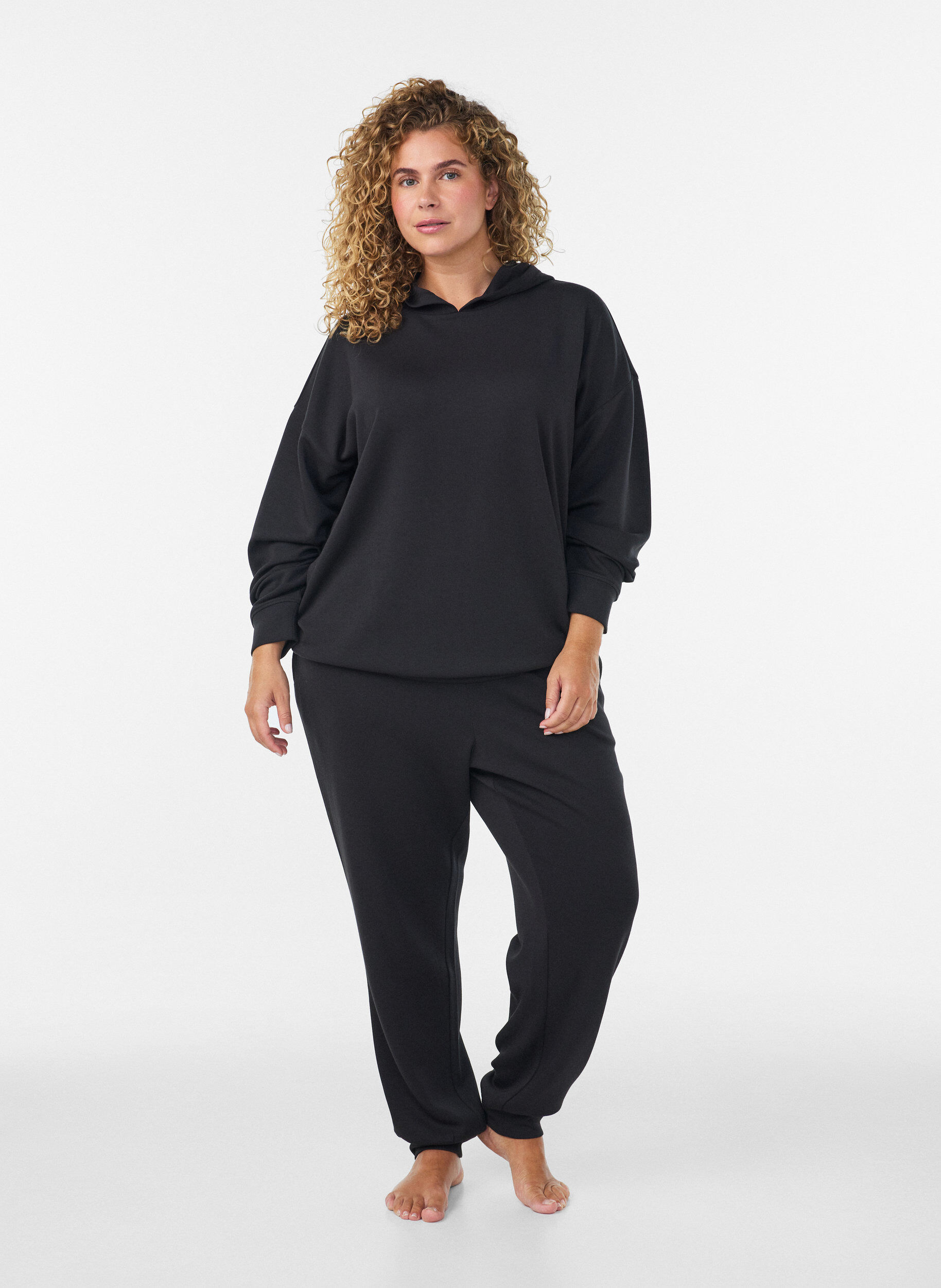 ZizziJersey hoodie, Zwart, Model image number 1