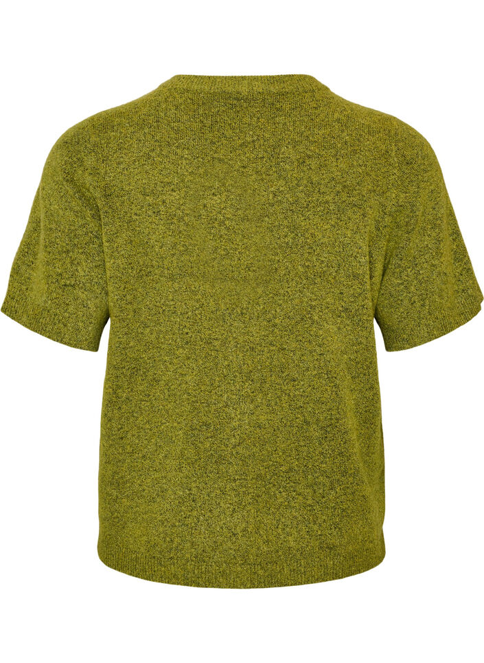 Cardigan en maille avec manches courtes, Vert clair, Packshot image number 1